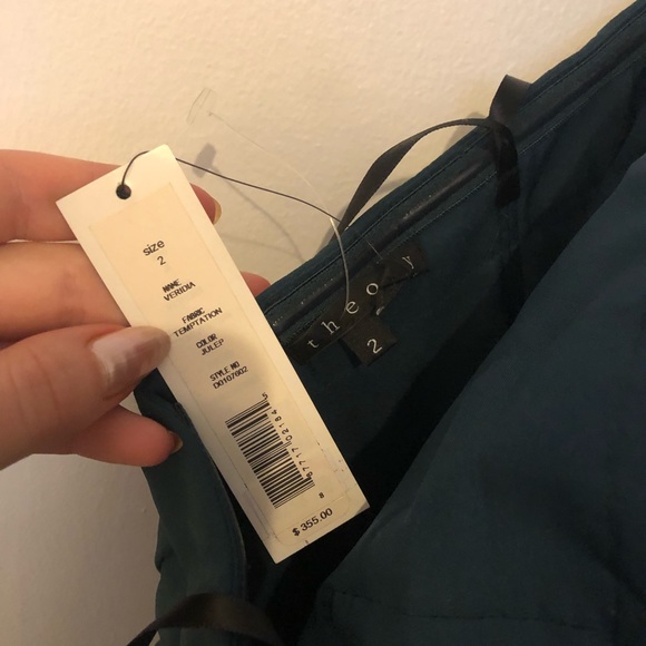 Theory Veridia Dress NWT 2 dark green - Picture 4 of 6